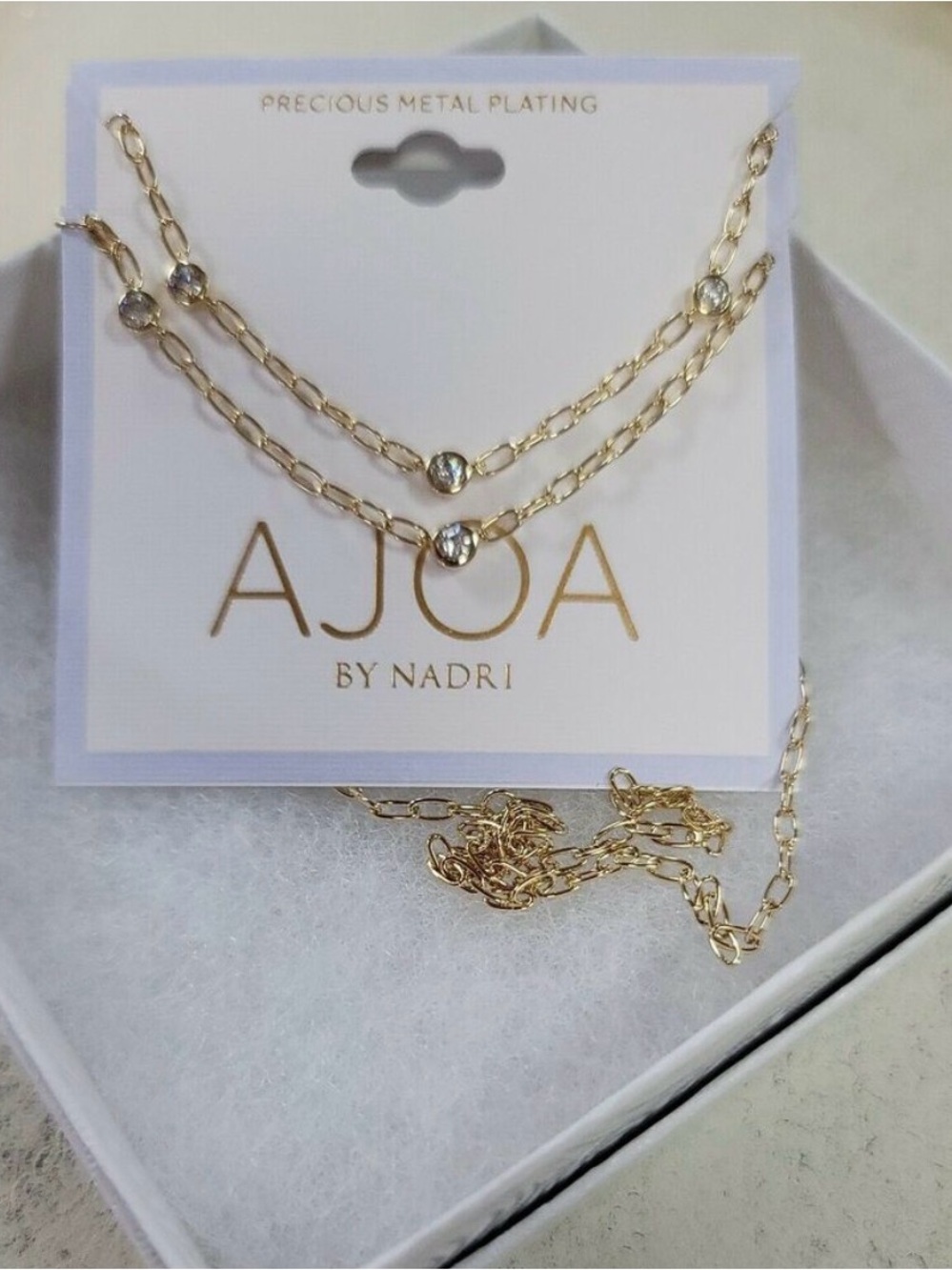 Nadri - Ajoa by Nadri Gold Layered Crystal Necklace -